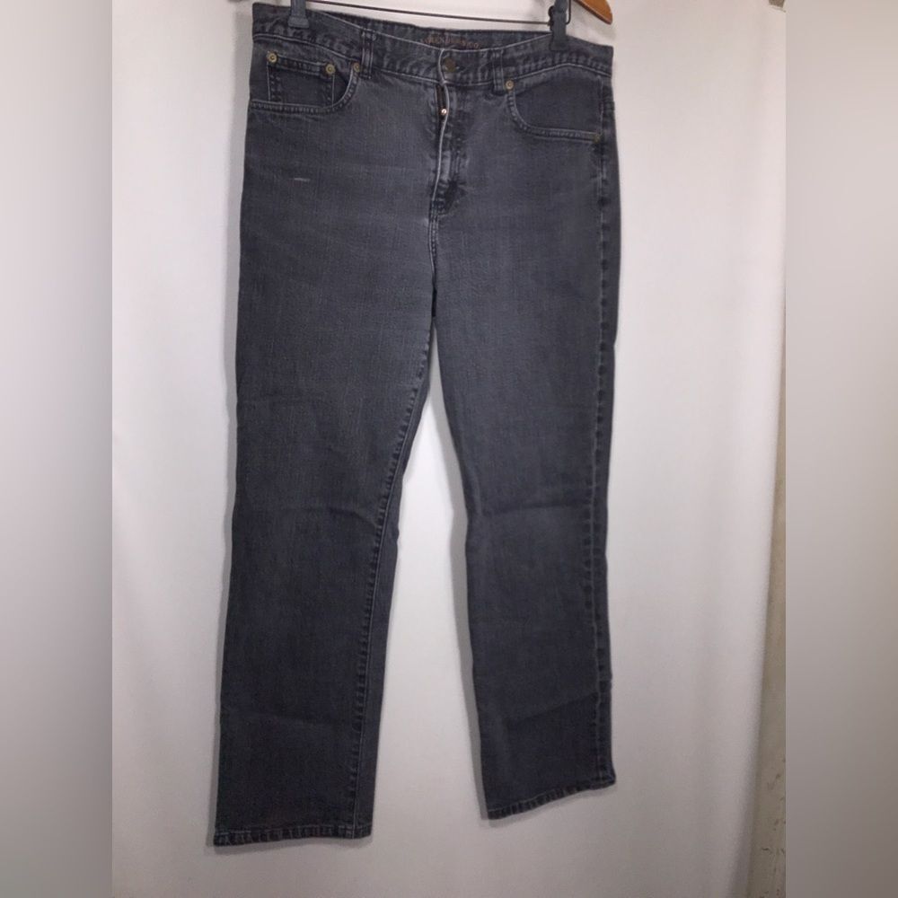 Lauren Jeans Company Ralph Lauren Women's Gray Classic Straight Leg Jeans Sz 12